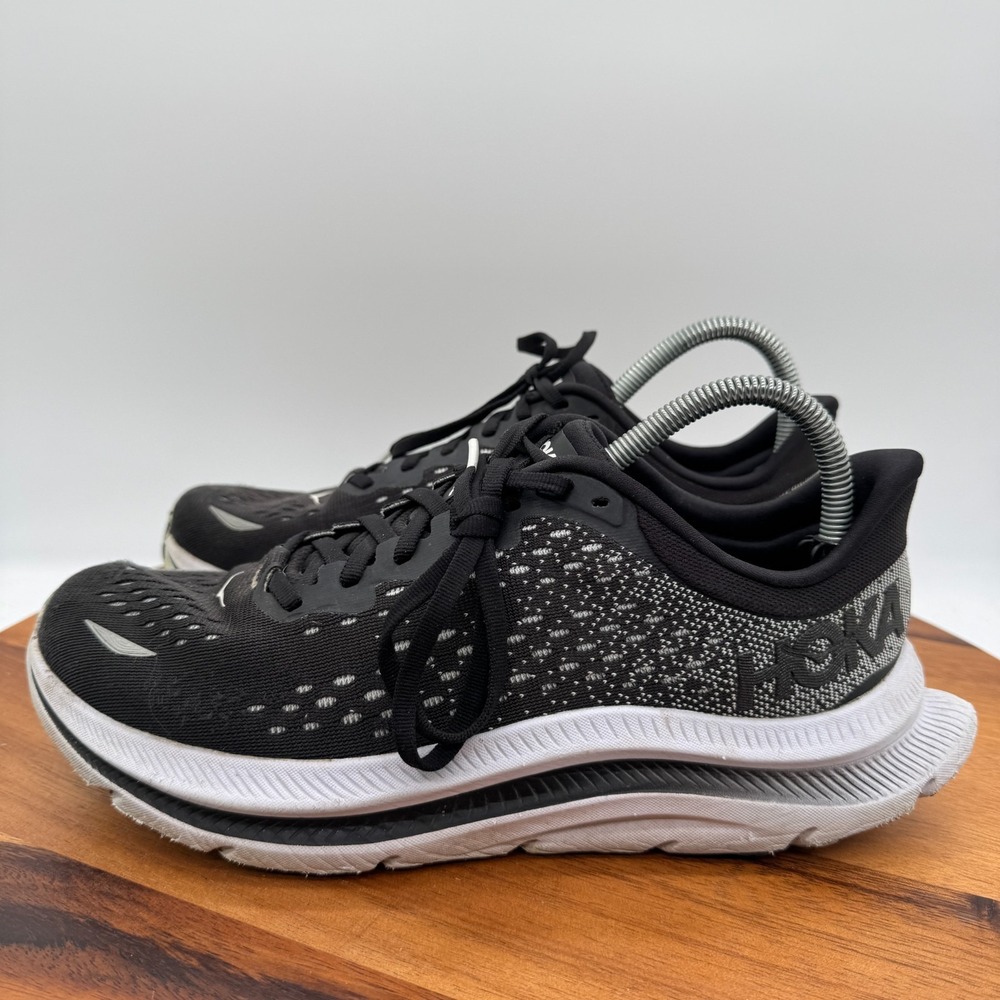 Hoka One One Kawana Women's Size 8.5US Black/White Textile Synthetic Shoes - Picture 4 of 9